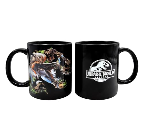 Joy Toy 24203 Jurassic World Rebirth taza de cer&aacute;mica con impresi&oacute;n - en caja de regalo 320 ml -...