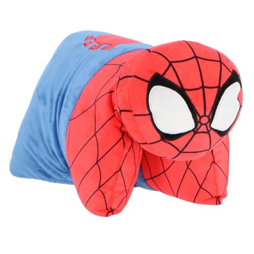 Marvel Coj&iacute;n de peluche 2 en 1 de Spiderman y almohada plegable para ni&ntilde;os, almohada de...