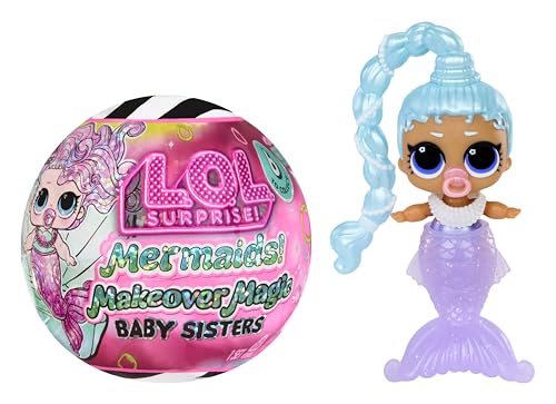 L.O.L. Surprise! Mermaids Makeover Magic Baby Sisters - Cola de Sirena Que Cambia de Color con Bola...