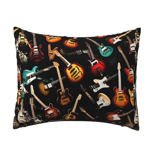 axzttupy Funda de cojín con estampado de guitarras a escala estándar 2_00x para sofá, uso en el...