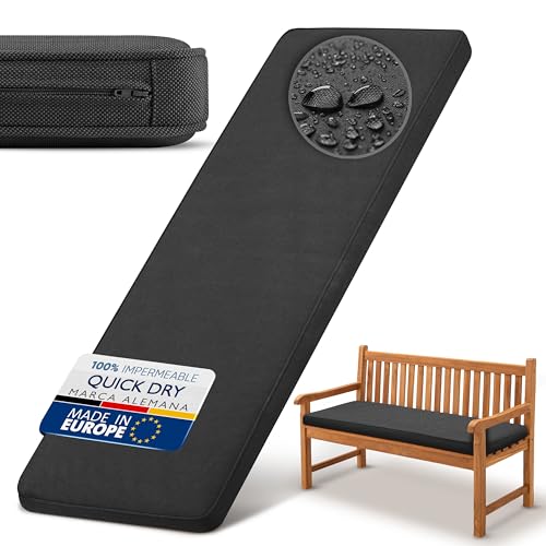 Beautissu coj&iacute;n de Banco para Exterior 150x50 cm Impermeable - Resistente a los Rayos UV f&aacute;cil de...