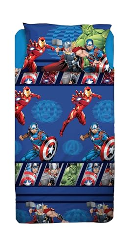 Avengers, Juego de s&aacute;banas para Cama Individual, Juego de s&aacute;banas de Disney, s&aacute;bana encimera,...