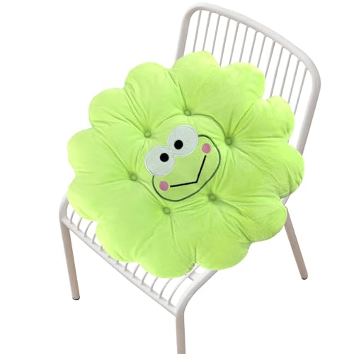 EQLEF Verde de algod&oacute;n de Dibujos Animados de Animales de Flores coj&iacute;n de casa Rana Linda...