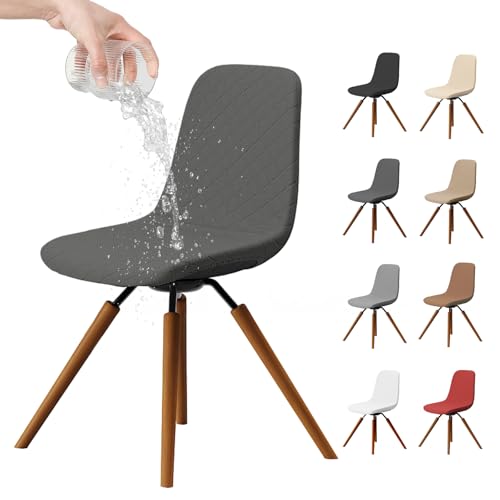 Dioxide 4 Piezas Fundas para Sillas de Comedor Impermeable Funda de Silla Cocina Elásticas...