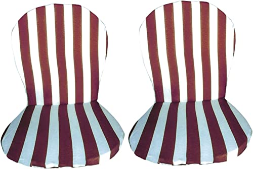 REINO MANSIDI Pack de 2 Cojines de Rayas con Respaldo para Silla de pl&aacute;stico y desenfundable con...