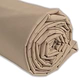 IPEA Tela de Popelín Algodón Beige – 200 cm x 150 cm – Fabricado en Italia – Tejido al Metro...