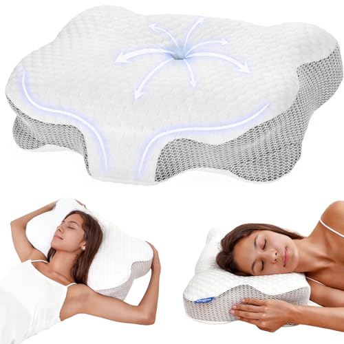 Dozion Almohada Cervicales y Cuello, Almohada Cervical Ergon&oacute;mica de Espuma Viscoelastica, Almohada...