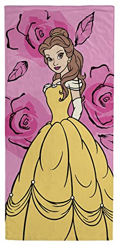 Jay Franco Disney Princesas La Rosas de Bella Toalla de Playa 71cm x 147cm 100% Algod&oacute;n