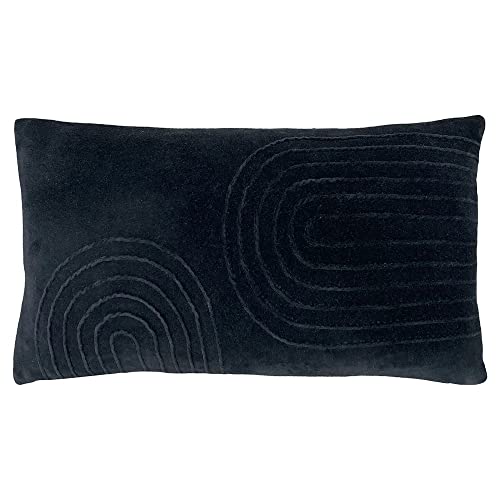 furn. Mangata Cushion Cover, Cotton, Black,30 x 60cm