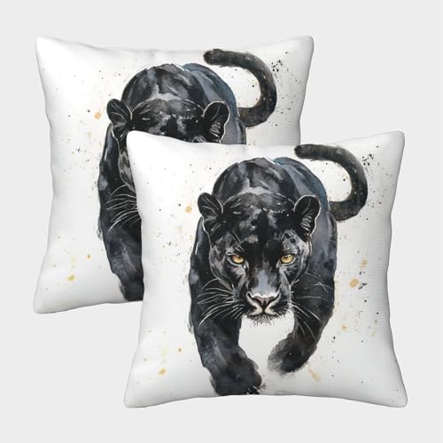 ZHUICHENG Funda de coj&iacute;n Pantera 3D Impresa Microfibra Decoraci&oacute;n Dormitorio Funda Almohada...