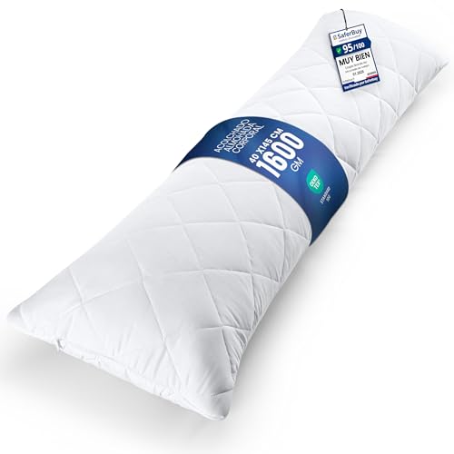Utopia Bedding Acolchado Almohada Corporal 40 x 145 cm (Paquete de 1), Almohada de Embarazo y...