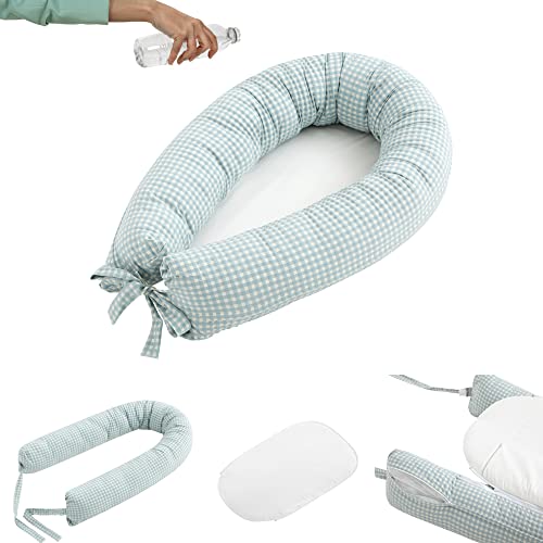 Cuna Nido para beb&eacute; reci&eacute;n nacido Quartz Vichy, coj&iacute;n reductor con base impermeable,...