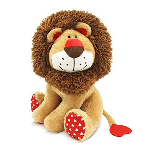 WEIGEDU Peluche de le&oacute;n Amoroso, Juguete de Peluche de le&oacute;n Rey con Melena y Cola en Forma de...