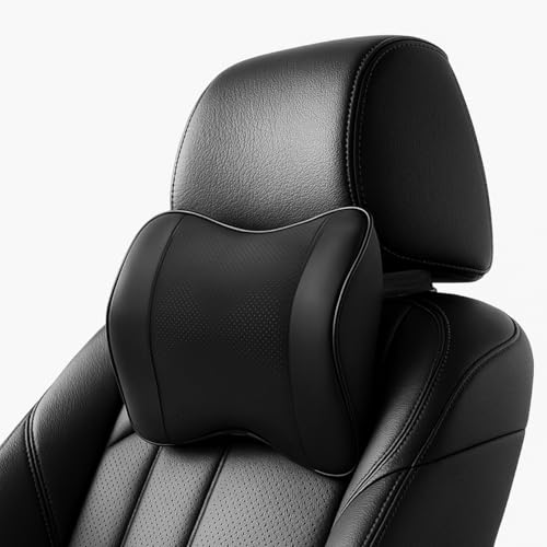 Mumjooyi Reposacabezas Coche Auto Headrest PU Cuero Coche Reposacabezas con Espuma de Memoria para...