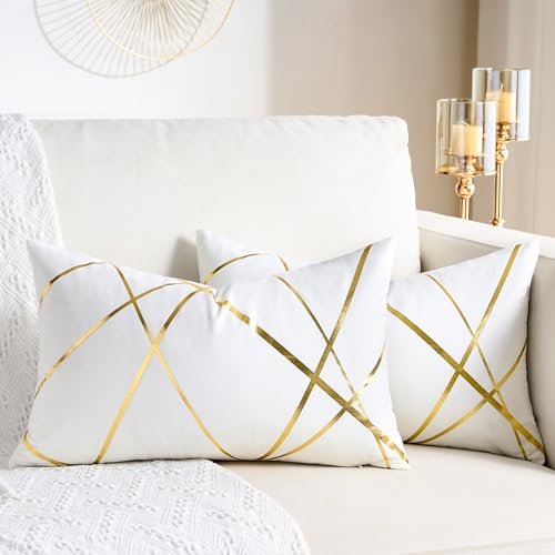Fundas Cojines 30x50 Cm Terciopelo Suave Coj&iacute;n Decorativo Geom&eacute;trico Juego de Cama Rect&aacute;ngulo...