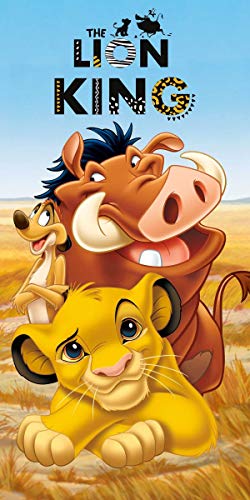 Jerry Fabrics Disney - Toalla de playa (70 x 140 cm), dise&ntilde;o del Rey Le&oacute;n