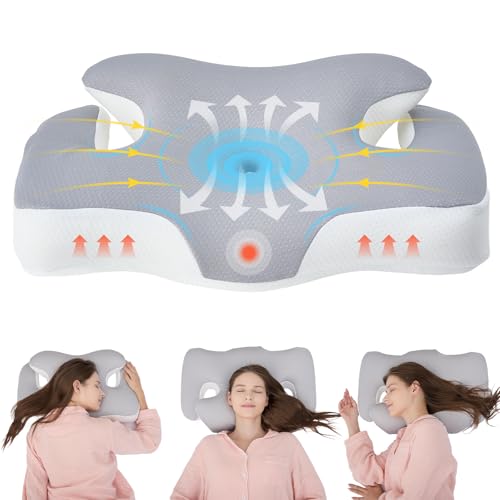 Zentrelax Almohada Cervicales y Cuello Viscoel&aacute;stica Ergon&oacute;mica: 60 x 40cm Almohada Ortopedica...