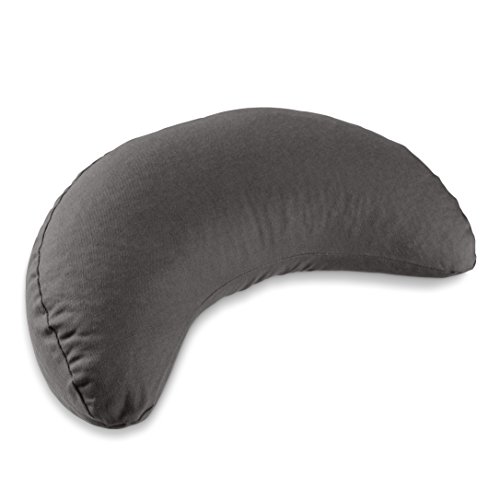 Lotuscrafts Shanti - Coj&iacute;n de Yoga con Forma de Media Luna con Funda de 100% algod&oacute;n, con Relleno...