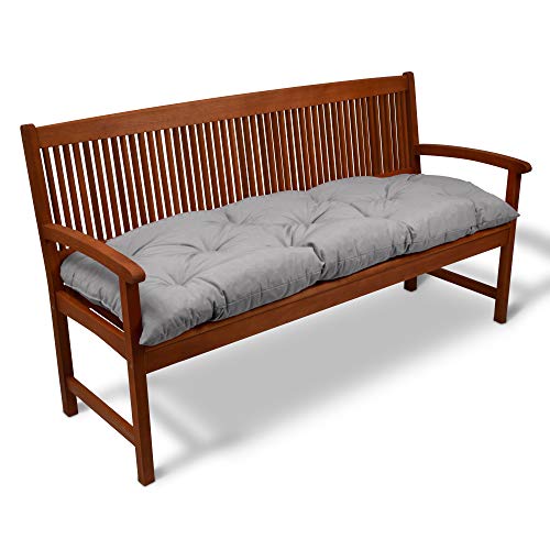 Beautissu Cojines para Bancos Flair BK 150x50x10 cm C&oacute;modo Acolchado Banco de jard&iacute;n/Columpio...