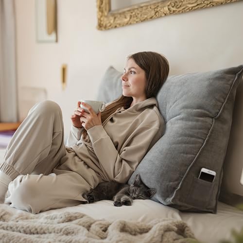 Björn&Schiller cojín de Respaldo, cojín de Lectura para Cama y sofá, Almohada de Lectura para...