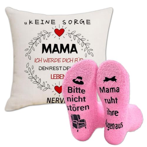 Regalo Dia de la Madre,&iexcl;Amor de Mam&aacute; en Detalles! - Set de coj&iacute;n para mam&aacute; con frase y par de...