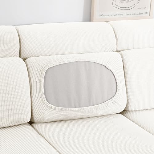 HOMEYA - Funda para cojin de sofa, Protector de cojin de Asiento ajustable con elastica, tela de...