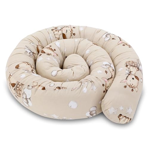 Totsy Baby Almohada para Dormir de Lado, Almohada para el Cuerpo de Serpiente 300 cm Algod&oacute;n -...