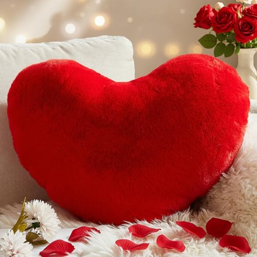Yhoelata Cojin Corazon, Rojo Cojines Peluche Corazon, Peque&ntilde;o Almohada en Forma de Coraz&oacute;n Coj&iacute;n...