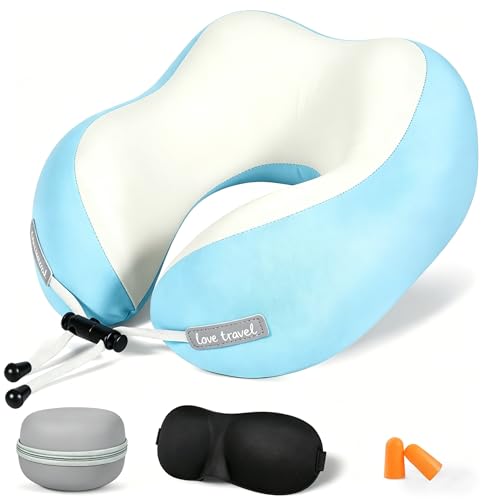 YGVQN Almohada de Viaje Cuello, Coj&iacute;n de Viaje Avi&oacute;n, Almohada Cervical Memory Foam Ergonomica en...
