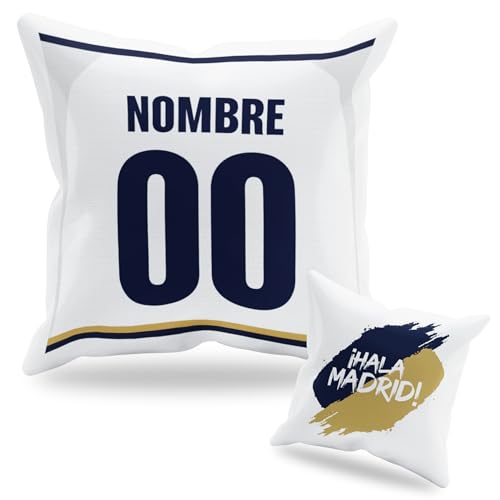 Coj&iacute;n Personalizado F&uacute;tbol - Dise&ntilde;o Doble Cara con Relleno Incluido - Regalo Original Aficionados...