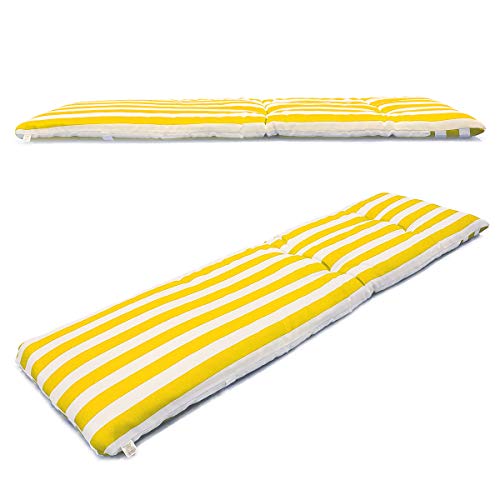 VIGIVISION Coj&iacute;n Tumbona. Colch&oacute;neta para Tumbona Medidas 180x55X8cm. Amarillo