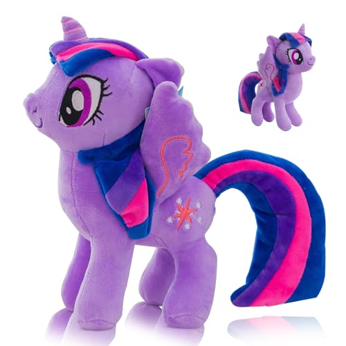 Lithyc Peluche Pony Arcoíris Simpático de 20 cm, Caballo de Peluche, Juguete para Niñas,...