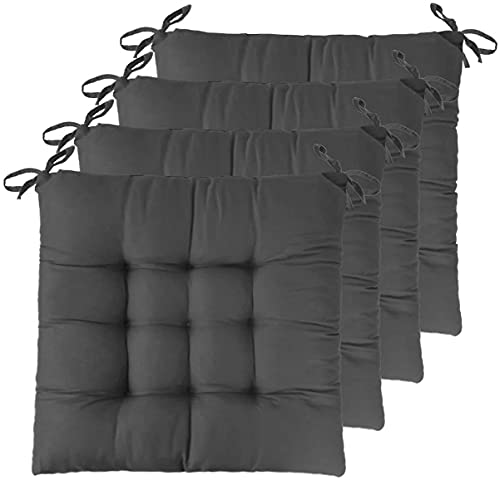 GREATOOL 4 Unidades Cojines para Sillas de Exterior e Interior Reversibles 40 x 40 x 5cm, Cojines de...