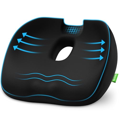 AUVON Cojin Antiescaras, Cojin Silla Oficina ergon&oacute;mico, Cojin Coxis con dise&ntilde;o en Forma de U y...