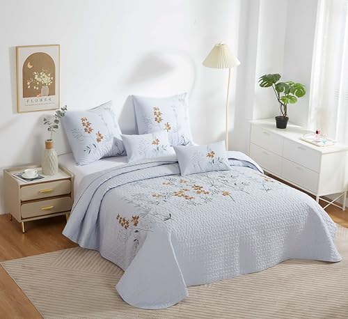 Colcha Boutí Bordada Cama 150 (250x270) para Verano y Entretiempo - 100% Microfibra Suave –...