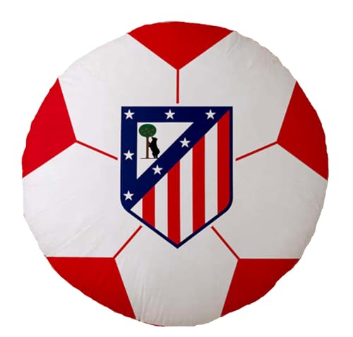 ASDITEX Productos Oficiales Coj&iacute;n Bal&oacute;n 50 cm x 50 cm Aprox (Blanco, 50cm x 50cm Aprox., Atl&eacute;tico...