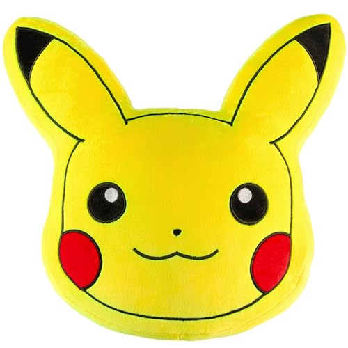 Pok&eacute;mon Peluche Pikachu 3D, Coj&iacute;n Peluche, Almohada Decorativa Accesorios de Dormitorio 45 x 45cm,...