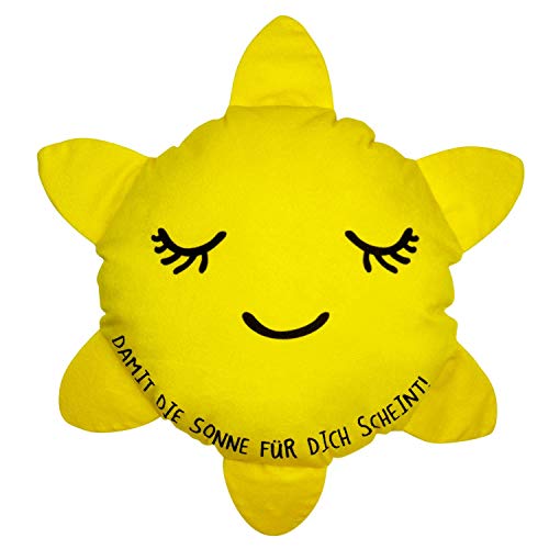 GRUSS & CO 46502 - Cojín de Peluche con diseño de Sol, 100% poliéster