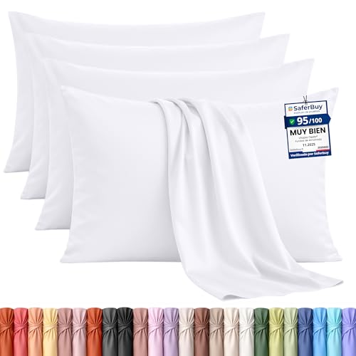 Utopia Bedding &ndash; Juego de 4 Fundas de Almohada &ndash; 40 x 60 cm &ndash; Oeko-Tex &ndash; Microfibra...