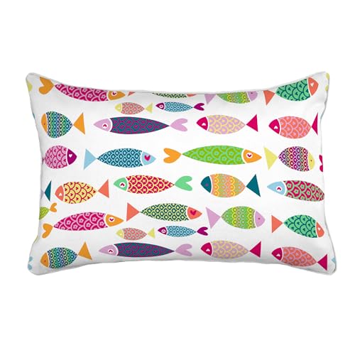 Funda de Cojin 60x40 - Tejido Jacquard Cremallera Invisible - Cojin Cama Decorativo, Sof&aacute; y Hogar -...