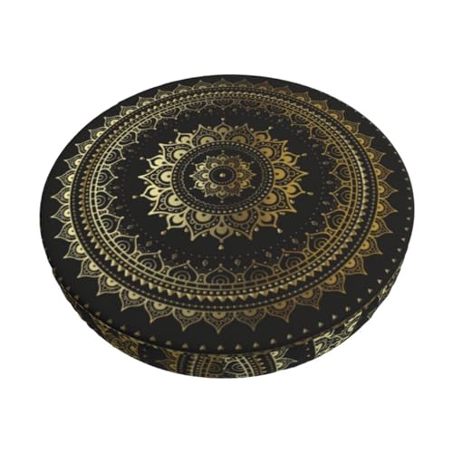 OXbnmm Protector de asiento de taburete con estampado circular, funda de coj&iacute;n acolchada de espuma...