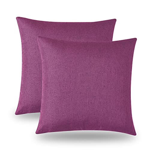 DALINA Textil - Fundas de Cojines 2 Unidades de 45 x 45 cm - Fundas para Almohadas con Cremalleras...