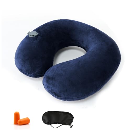 Kzouenzu Almohada De Viaje Hinchable, Inflable Cojin Cervical Viaje, Ultraligero Y Compacta, para...