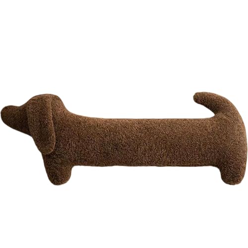 Gwezmxs Perro Cojin Salchicha de Peluche, Marr&oacute;n Decorativo Cojines Sofa, Dachshund Cushion -...