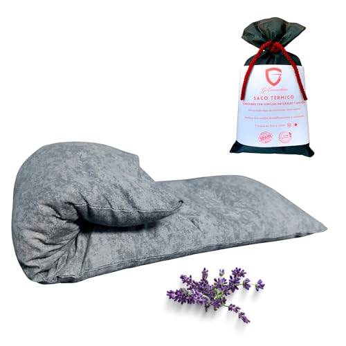 Saco Semillas Microondas Cervical T&eacute;rmico de Semillas y Lavanda - 47x15cm - 100% algod&oacute;n&ndash; Bolsa...
