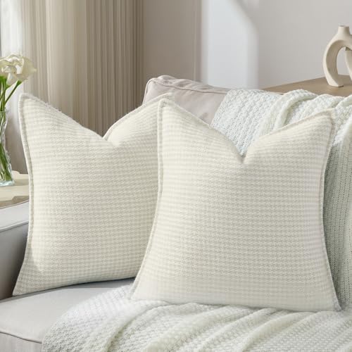 YSTELLAA Juego De 2 Chenilla Funda Cojin 60x60, Suave Fundas Cojines Duradero, Decoracion del Hogar...