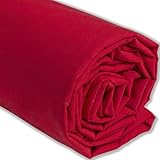 IPEA Tela de Popelín Algodón Rojo – 200 cm x 150 cm – Fabricado en Italia – Tejido al Metro...