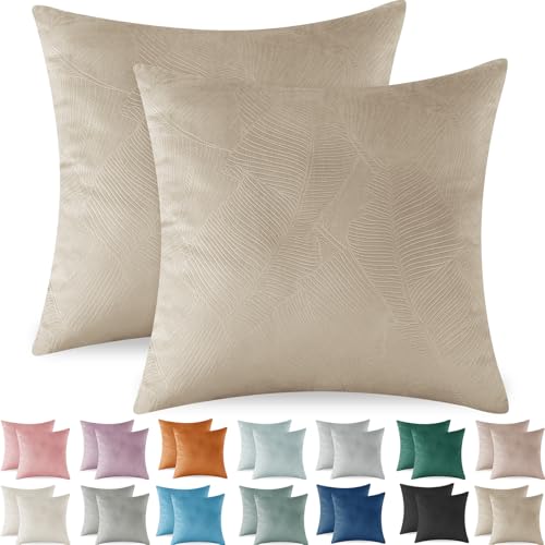 Ystyle Funda Cojin 60x60 de Terciopelo Juego de 2 Funda de Almohada del Sof&aacute; Decorativas con...