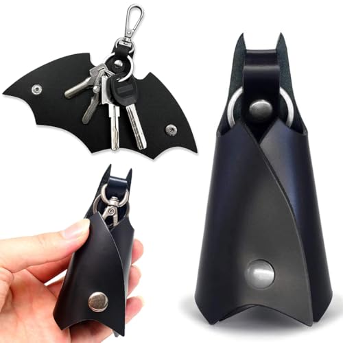 COYUN 2pcs funda para llaves de piel sint&eacute;tica,Llavero Batman, funda para llaves de piel sint&eacute;tica...