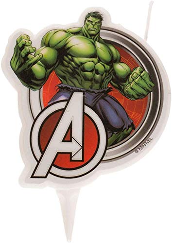 Dekora 346221 Vela 2D de Hulk de Los Vengadores para Decoraci&oacute;n, Multicolor, 2x7x15 cm